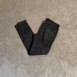 Tinsel Grey Skinny Cargo Jeans Pants Ankle Zippers Flap Pocket Sz 27 (29x27) NWT